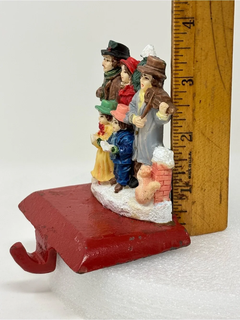 Holiday Carolers Resin Figurine - Red and Multicolor